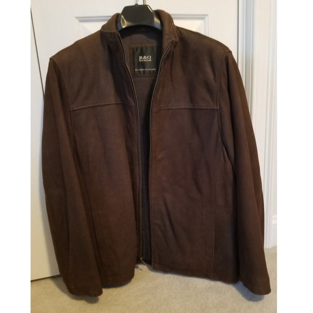 R&O Brown Leather Jacket  (Suede, Genuine Leather)